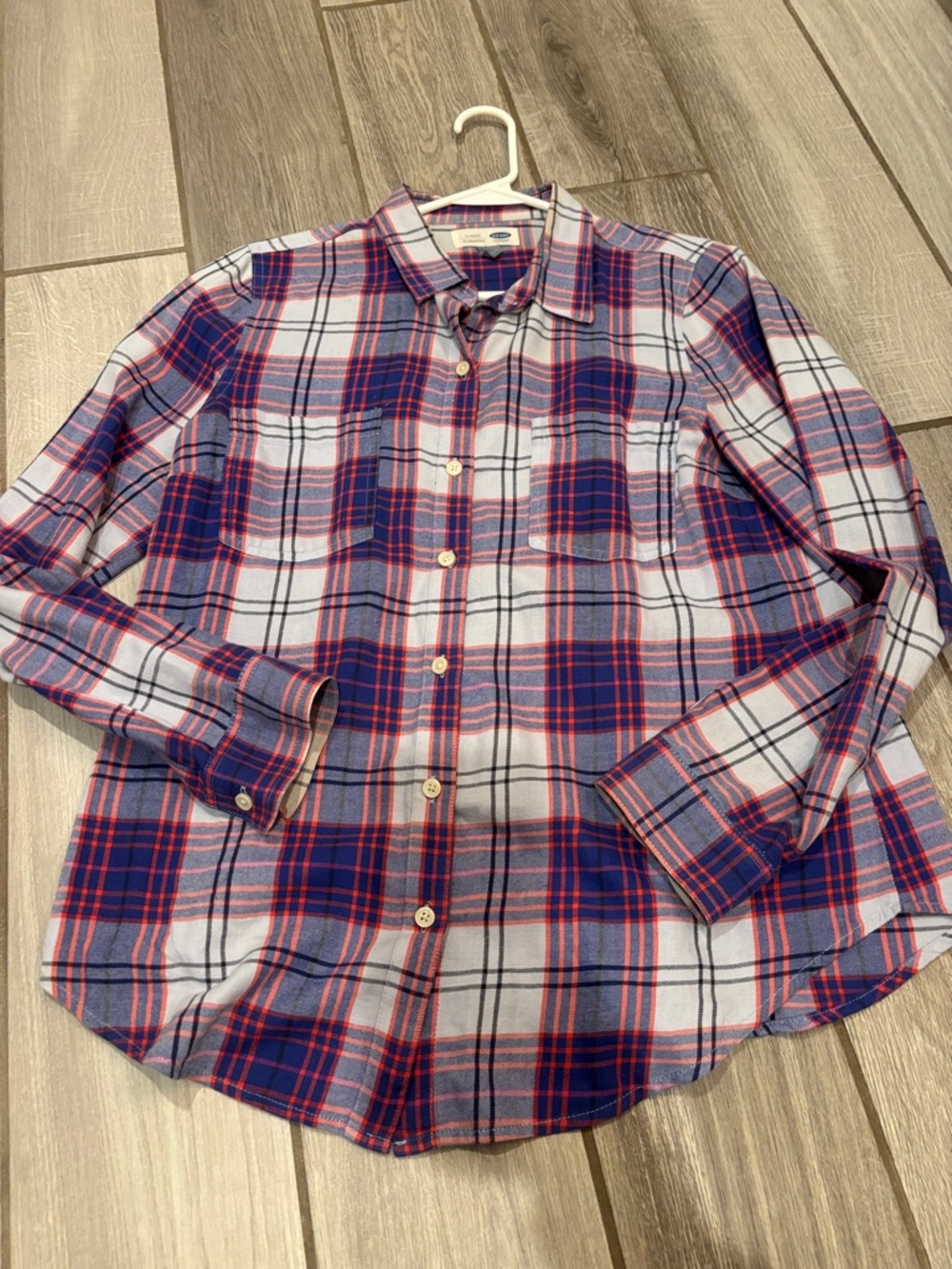 Old Navy Purple & Pink Plaid Button-Down Shirt